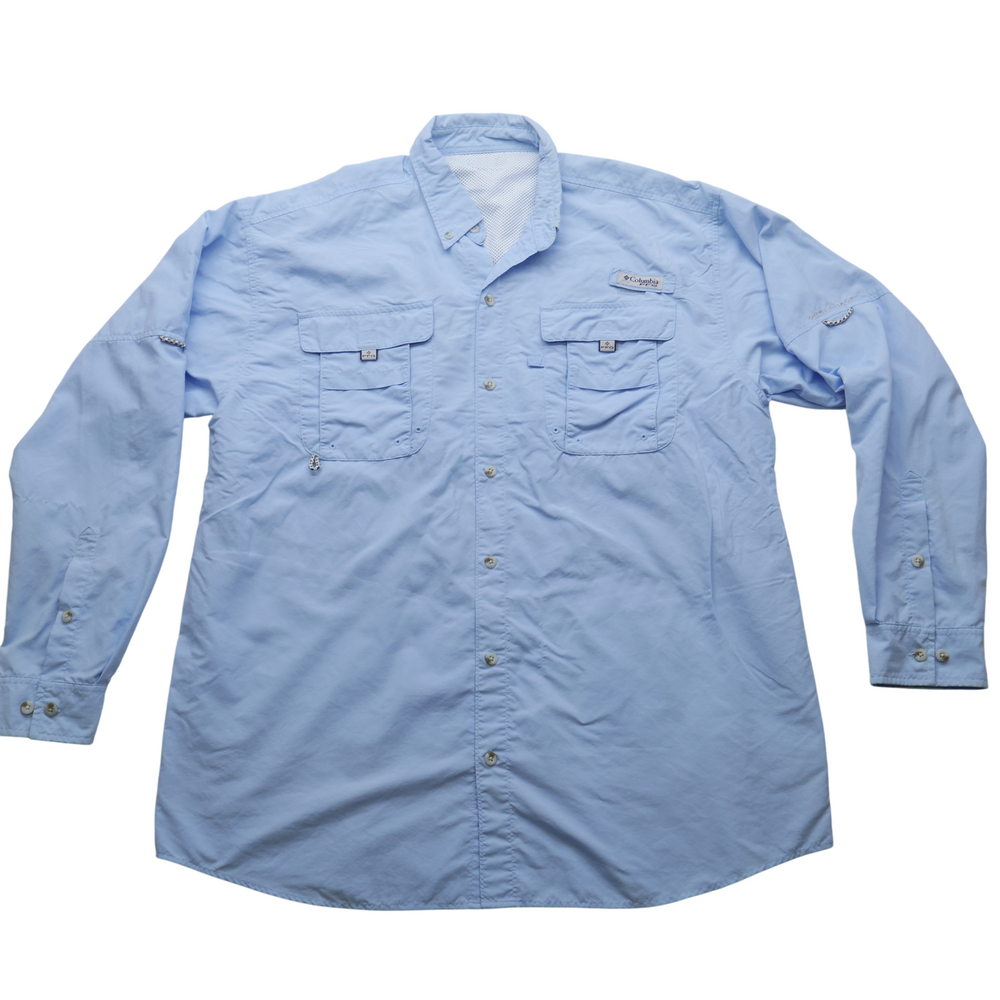 Columbia PFG Shirt Mens XL Omni-Shade Vented Fishing Button Up Outdoors